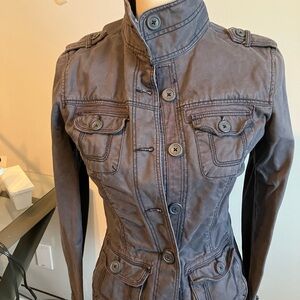 Women's Gray Military Style Jacket